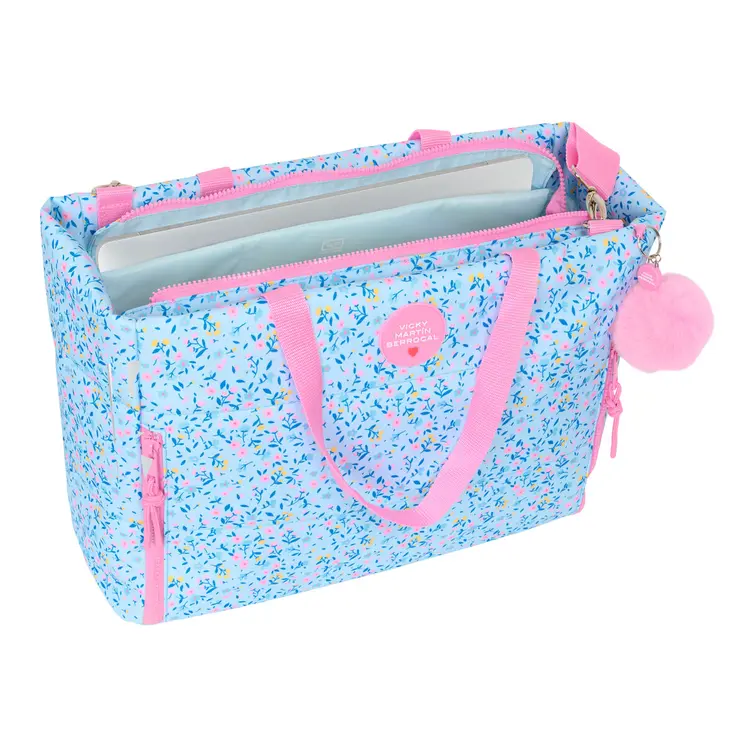 Laptop Case Vicky Martín Berrocal Paraíso Blue Light Pink 40 x 31 x 17 cm