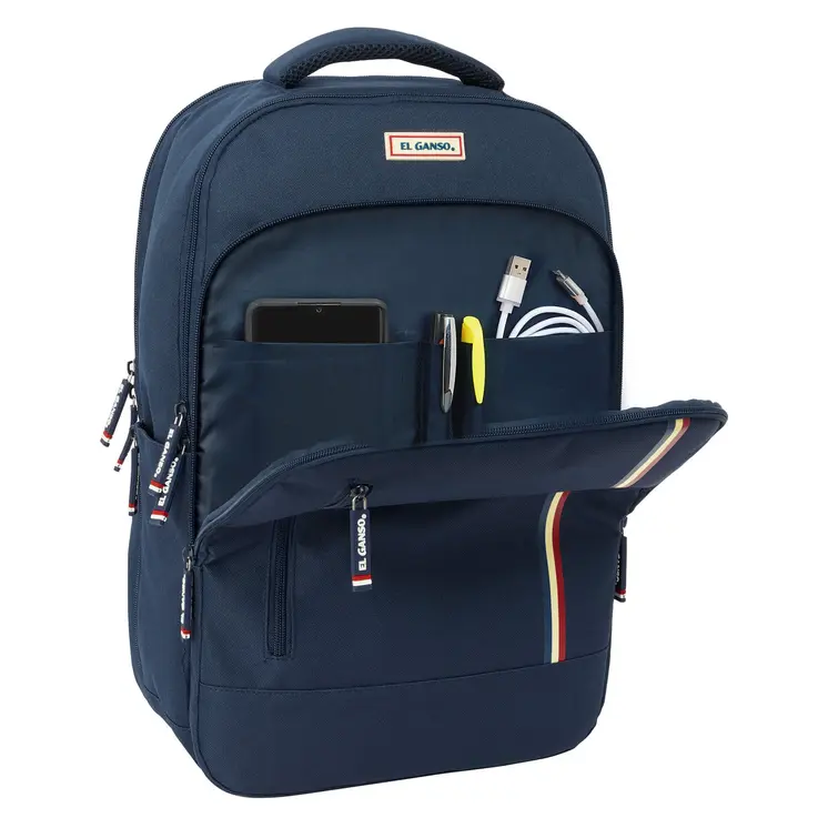 Rucksack for Laptop and Tablet with USB Output El Ganso Eclipse Navy Blue