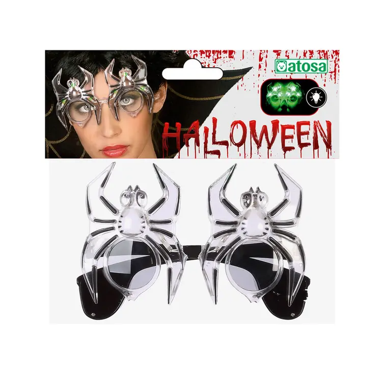 Glasses Green Spider Halloween Light