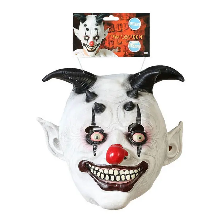 Mask Halloween White Evil Male Clown