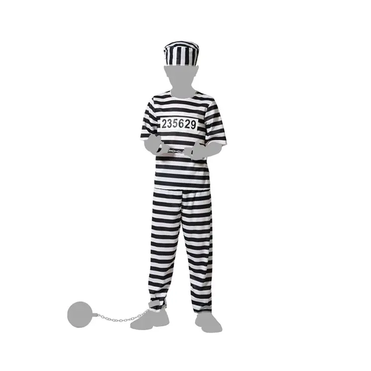 Costume for Children Multicolour Male Prisoner