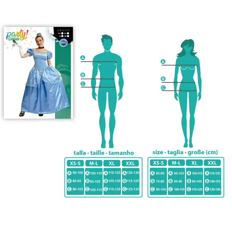 Costume for Adults Blue Princess