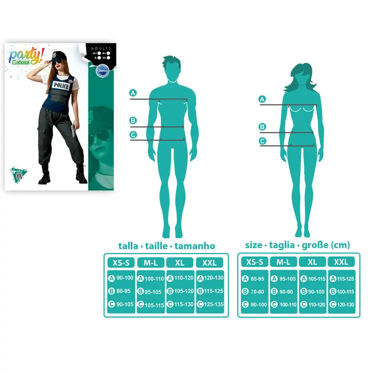 Costume for Adults Police Officer Lady
