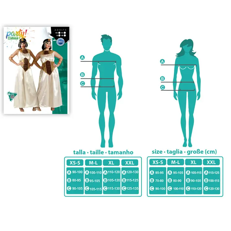 Costume for Adults Egyptian Woman XXL