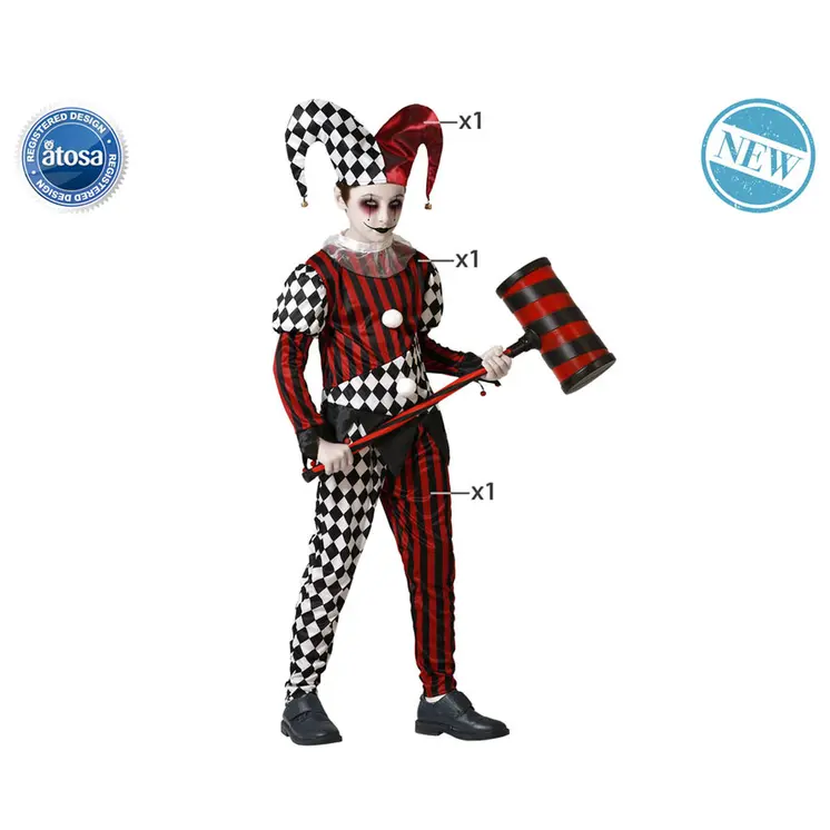 Costume for Children Bloody Harlequin 7-9 Years
