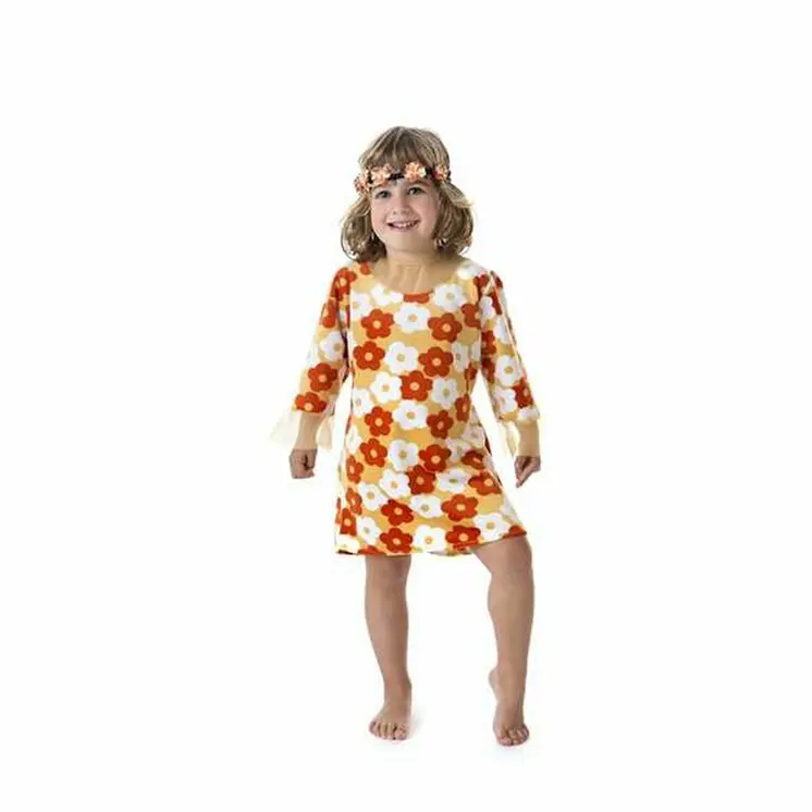 Costume for Children Flowers Hippie Orange