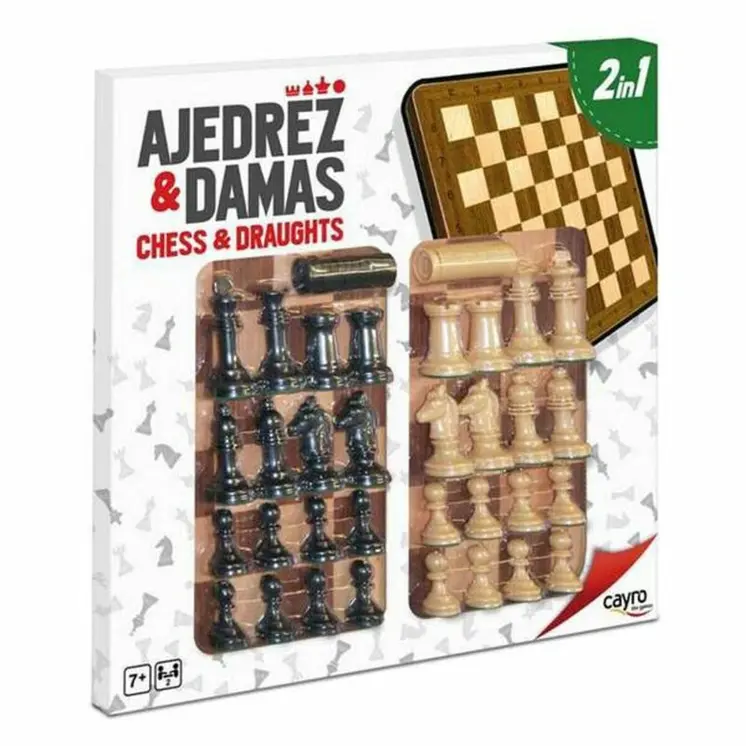 Parchís, Chess and Checkers Board Cayro Wood Plastic