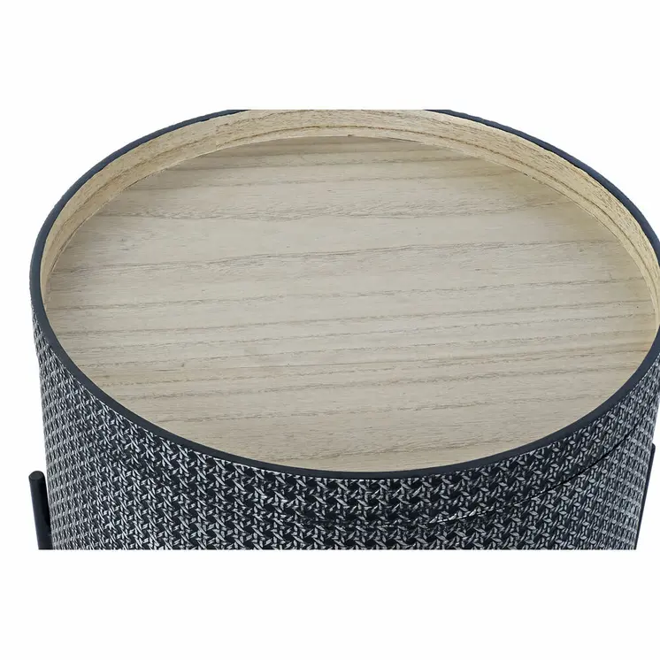 Small Side Table DKD Home Decor Black Silver 45 x 45 x 39 cm