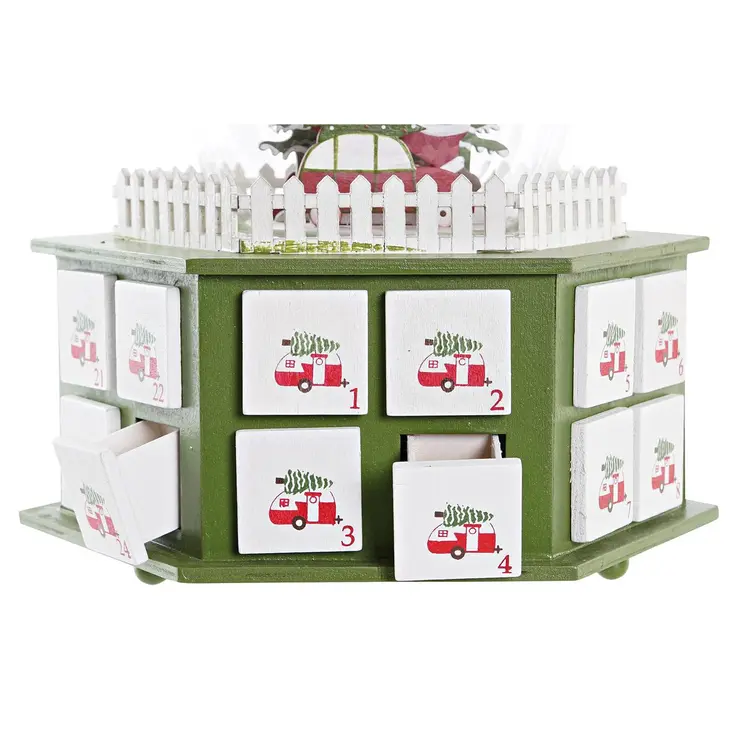 Advent Calendar DKD Home Decor Wood (22 x 19 x 20 cm) (2 Units)