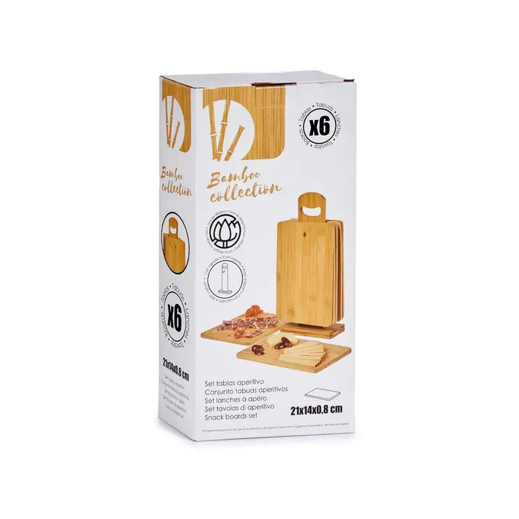 Set of chopping boards Vintage Coconut JWKW-4411 Brown Cutting board With support