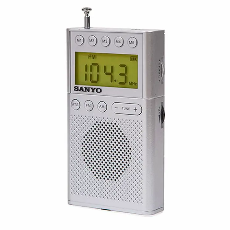 Portable Digital Radio Sanyo Silver AM/FM