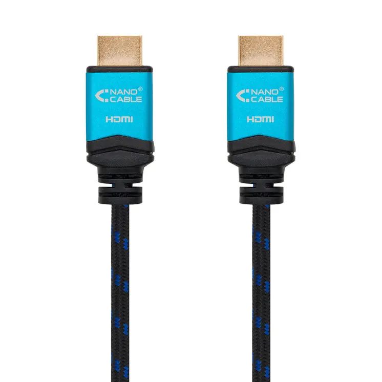 HDMI Cable NANOCABLE 10.15.3701 V2.0 Black/Blue 1 m 4K Ultra HD