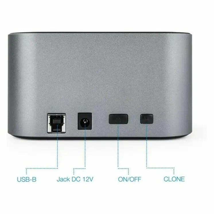 Dual Dock Station TooQ TQDS-805G 2.5"-3.5" HDD/SSD SATA USB 3.0