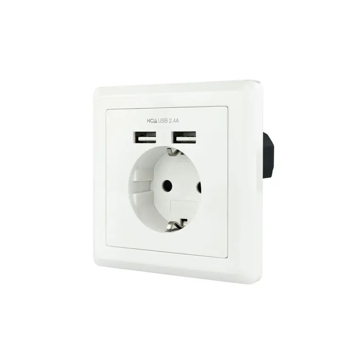 Wall Plug with 2 USB Ports NANOCABLE 10.35.0010 5V/2.4A 5 V 2,4 A