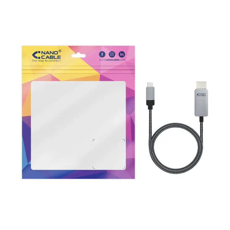 USB-C to HDMI Cable NANOCABLE 10.15.5102 1,8 m Black