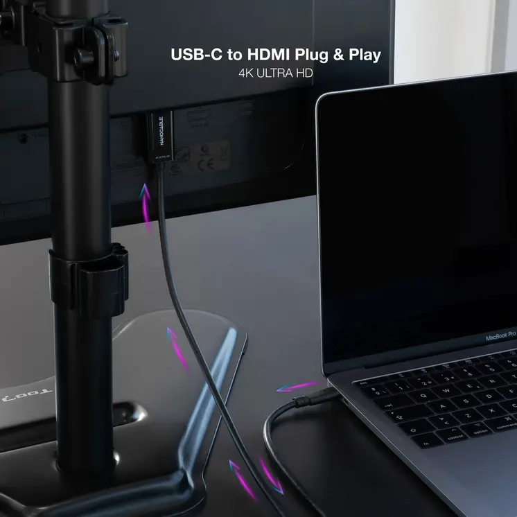 USB-C to HDMI Cable NANOCABLE 10.15.5102 1,8 m Black