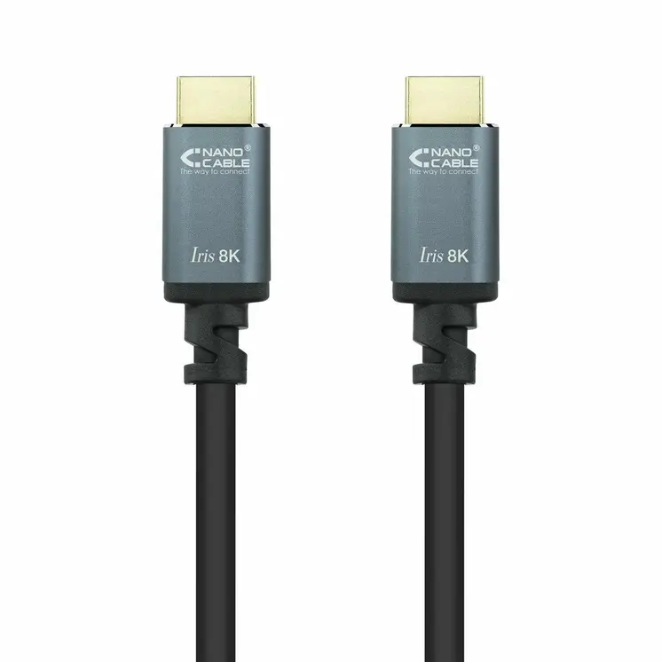 HDMI Cable NANOCABLE 10.15.8002 Black 2 m 8K Ultra HD