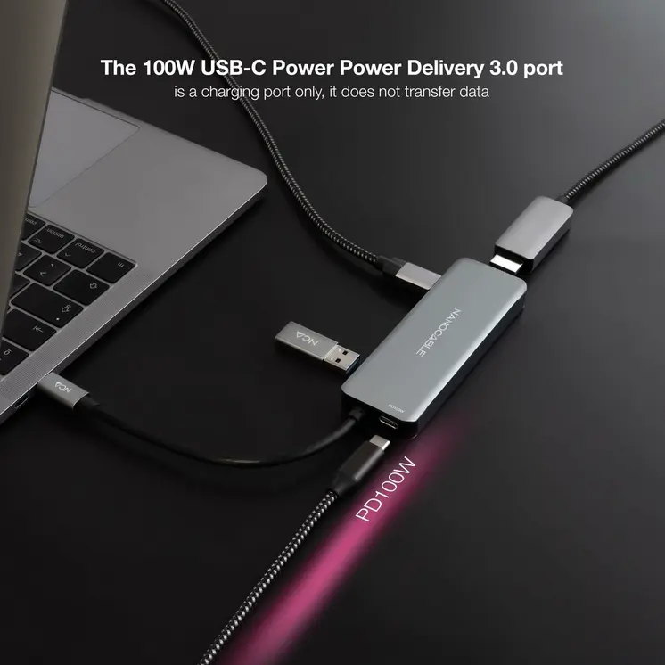 USB Hub NANOCABLE 10.16.1006 Grey (1 Unit)
