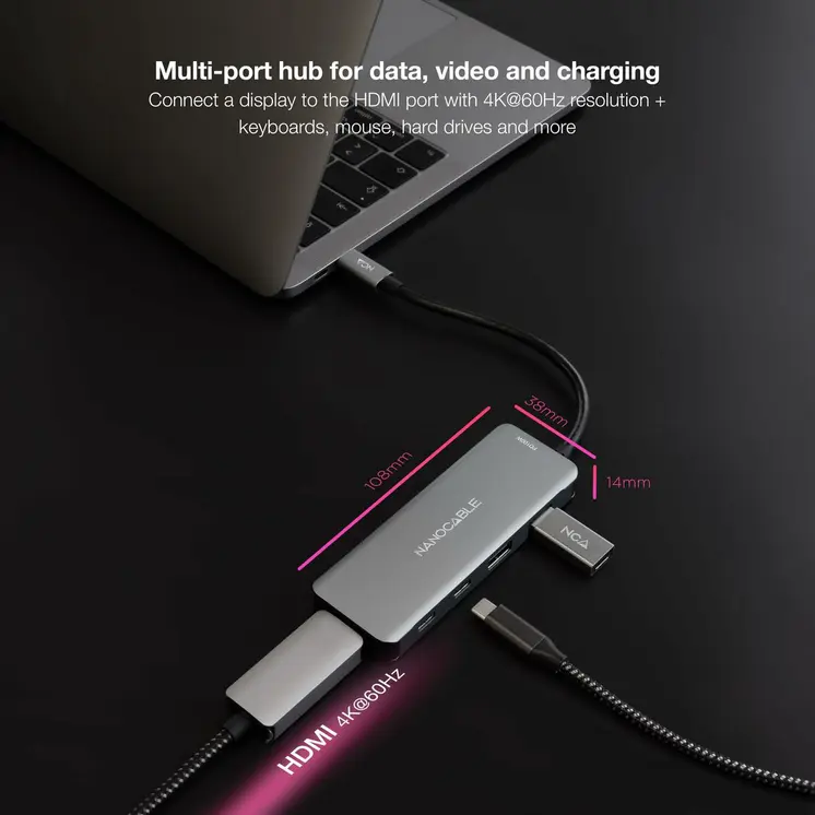 USB Hub NANOCABLE 10.16.1006 Grey (1 Unit)