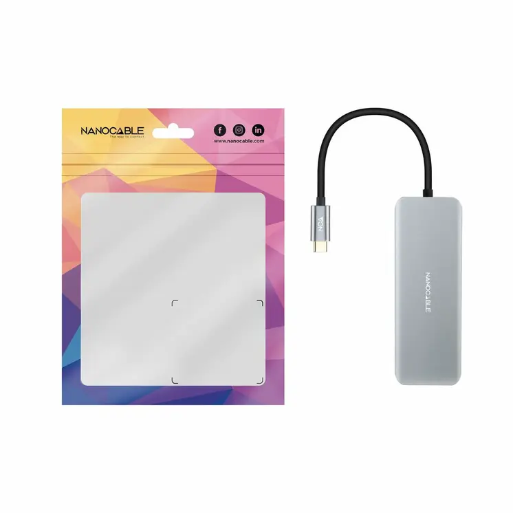 USB Hub NANOCABLE 10.16.1006 Grey (1 Unit)