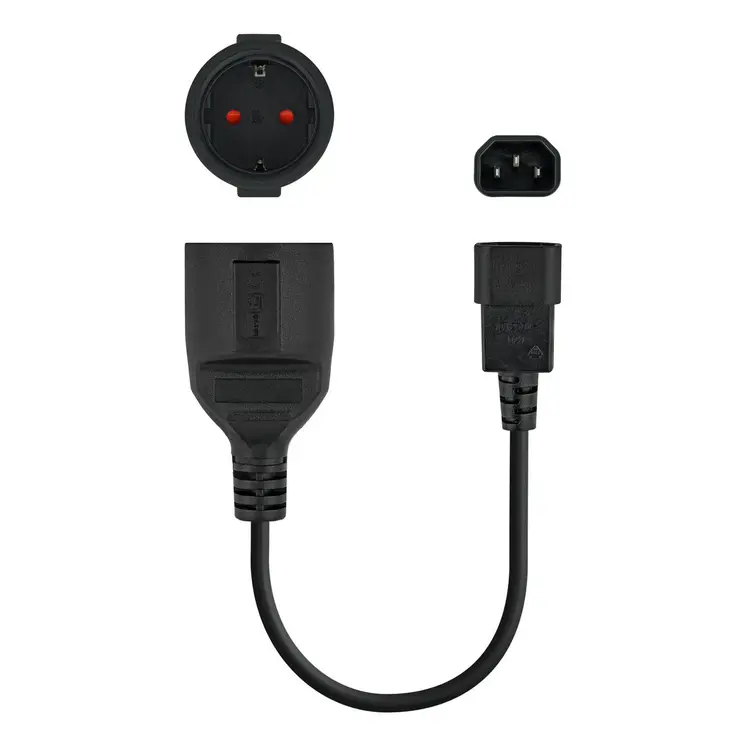 Power Cord NANOCABLE Black 50 cm