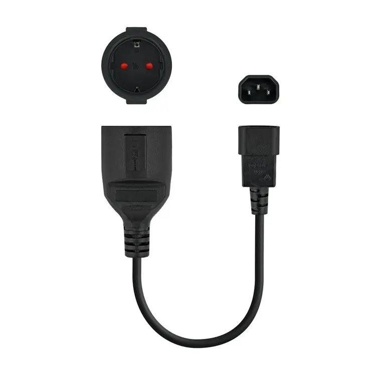 Power Cord NANOCABLE Black 50 cm