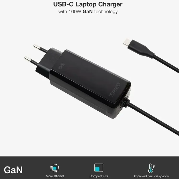 Laptop Charger TooQ TQLC-USBCGAN100PD-C 100 W