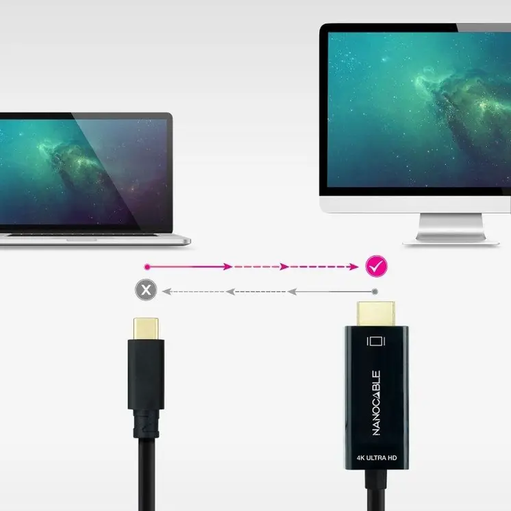 USB-C to HDMI Cable NANOCABLE 10.15.5105 5 m Black