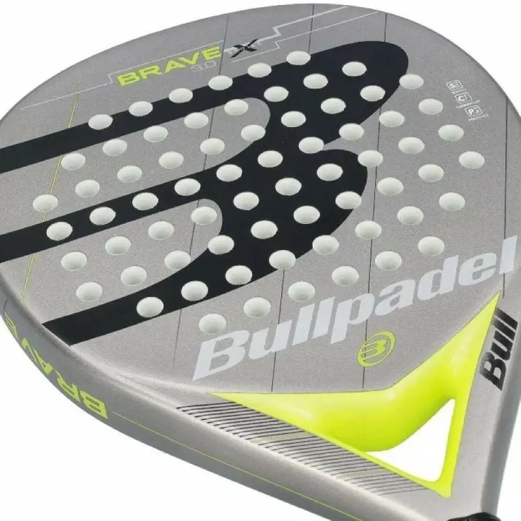 Padel Racket Bullpadel Brave 3.0 2021 Yellow Grey Fibreglass