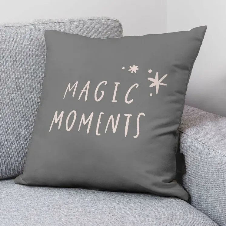 Cushion cover Kids&Cotton Yannick A Grey 50 x 50 cm Cotton