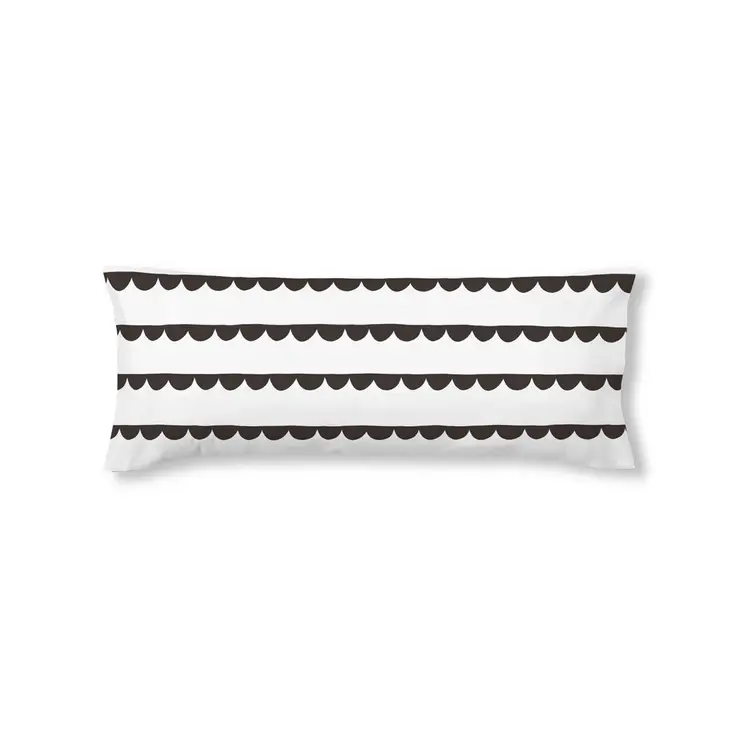 Pillowcase Kids&Cotton Guildo black 45 x 110 cm 100% cotton