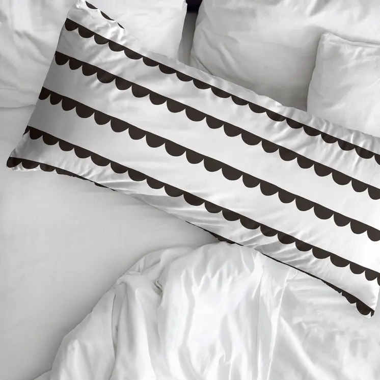 Pillowcase Kids&Cotton Guildo black 45 x 110 cm 100% cotton