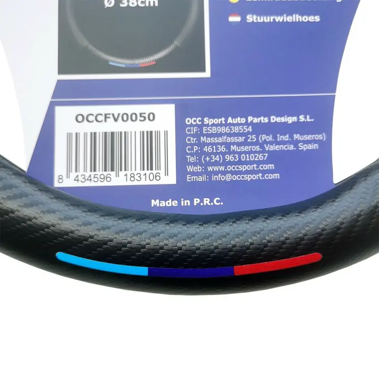 Steering Wheel Cover OCC Motorsport OCCFV0050 Black 38 cm