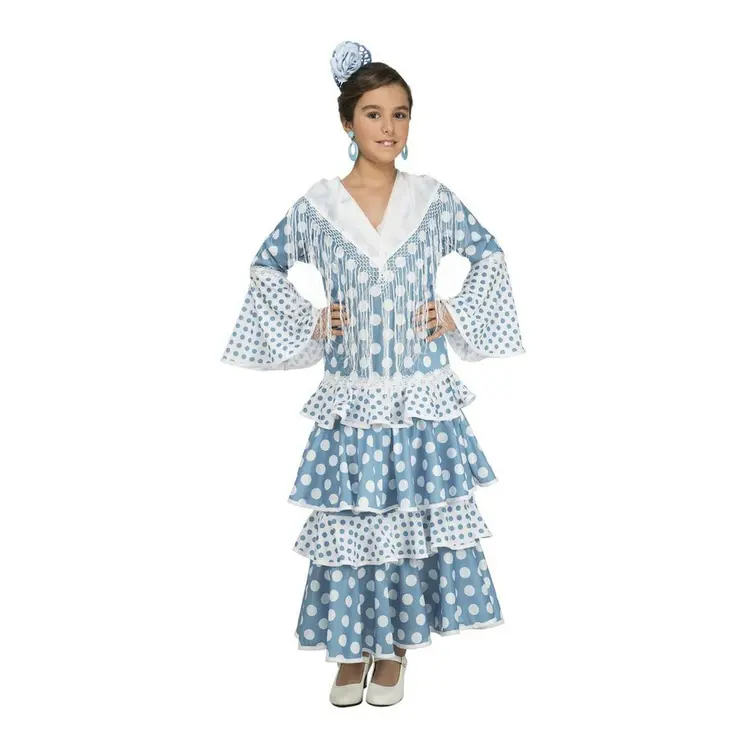 Costume for Children My Other Me 204374 Flamenco and Sevillanas 5-6 Years Turquoise