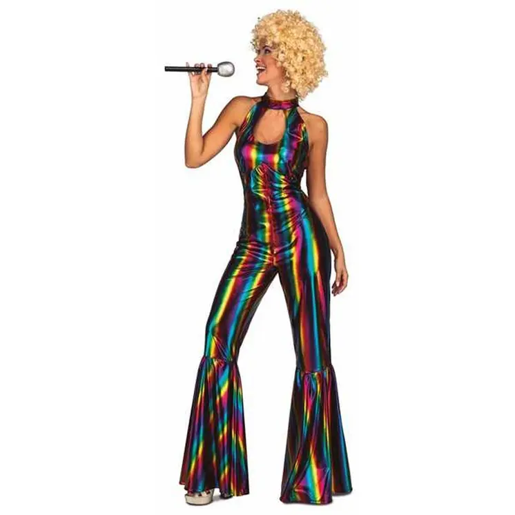 Costume for Adults My Other Me Disco  Multicolour Rainbow M/L