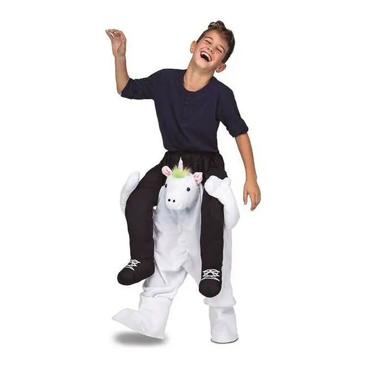 Costume for Children My Other Me Ride-On Unicorn 10-12 Years White