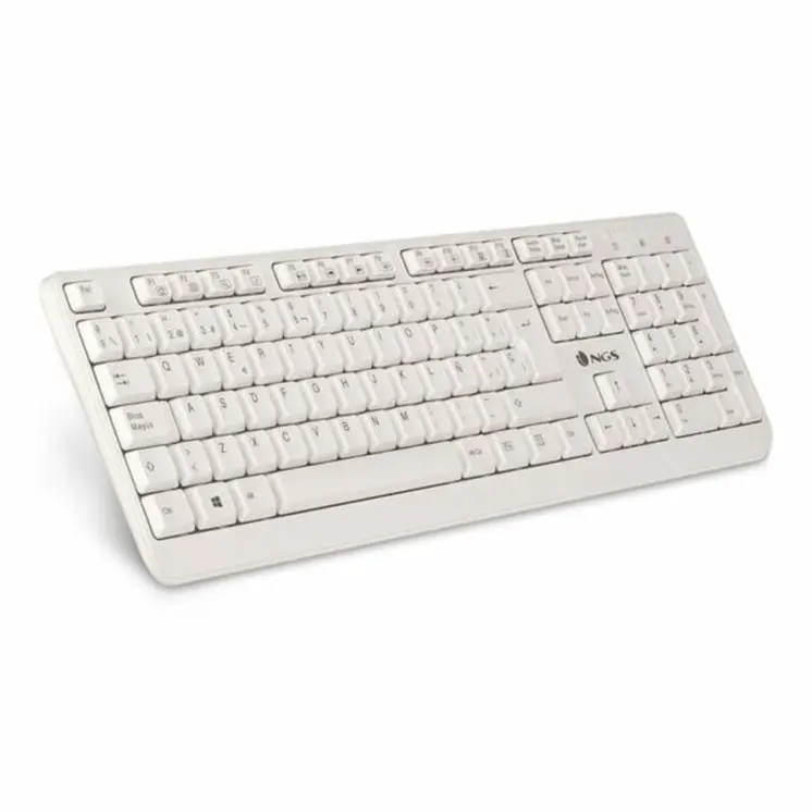 Keyboard NGS NGS-KEYBOARD-0284 White Spanish Qwerty