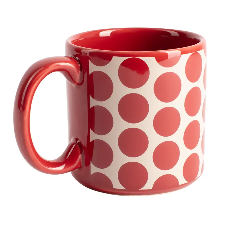 Set of Mugs Benetton Red Stoneware Mouse 4 Pieces