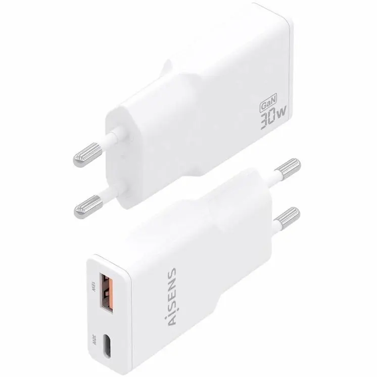 Wall Charger Aisens ASCH-30W2P046-W White 30 W