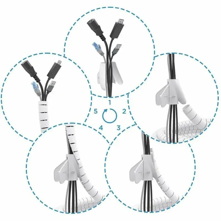 Cable Organiser Aisens A151-0918 White 2 mm