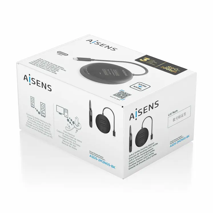 Charging base Aisens ASDS-2M2N05-BK Black
