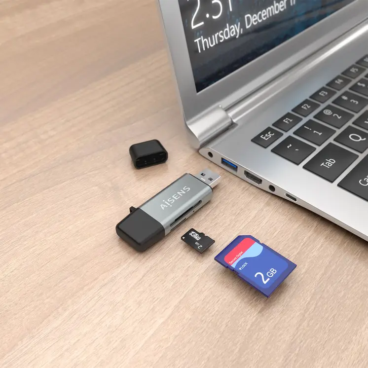 Card Reader Aisens ASCR-2AC11-GR Grey