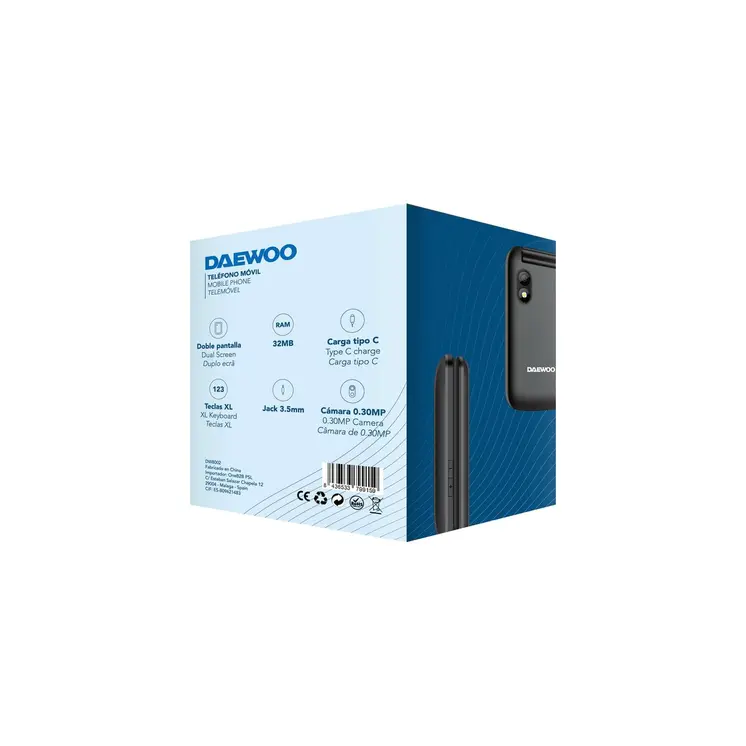 Mobile telephone for older adults Daewoo 2,8" 32 GB Black