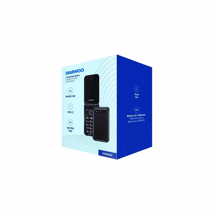 Mobile telephone for older adults Daewoo 2,8" Black