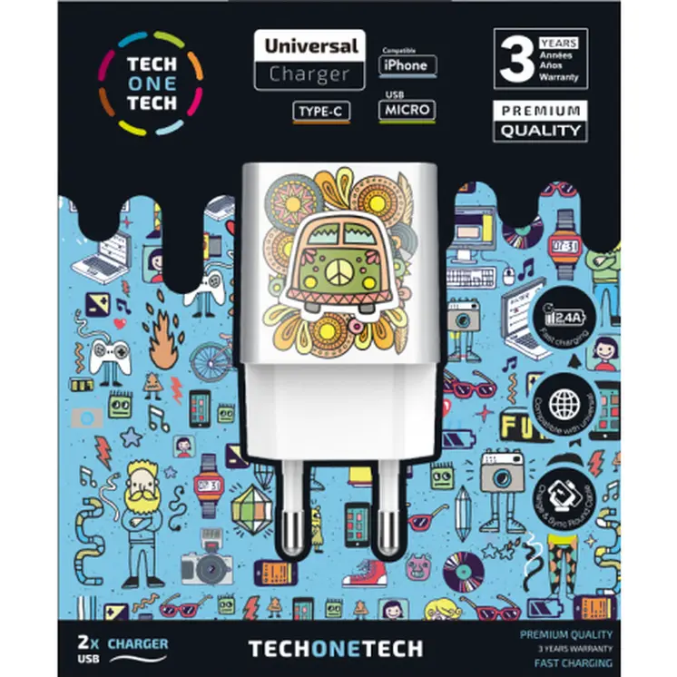 Wall Charger Tech One Tech TEC2503 White