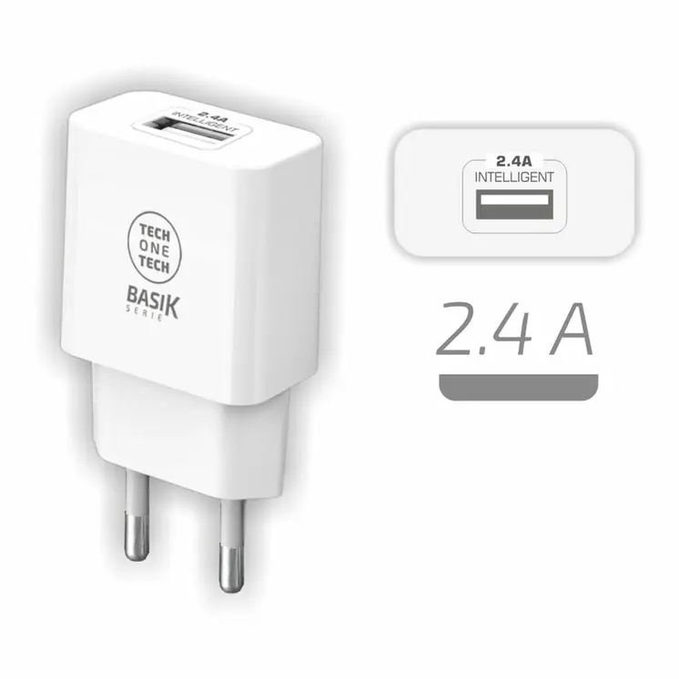 Wall Charger Tech One Tech White