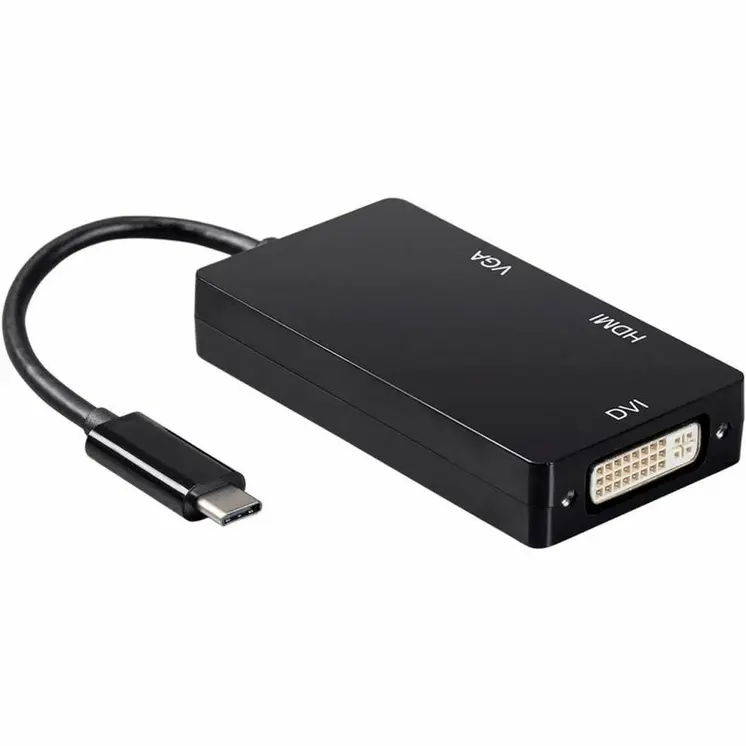 USB-C to VGA/HDMI/DVI Adapter Aisens A109-0343 Black 15 cm