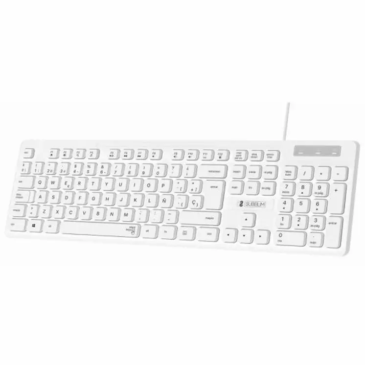 Keyboard Subblim SUBKBC-0SSK51 White Spanish Qwerty