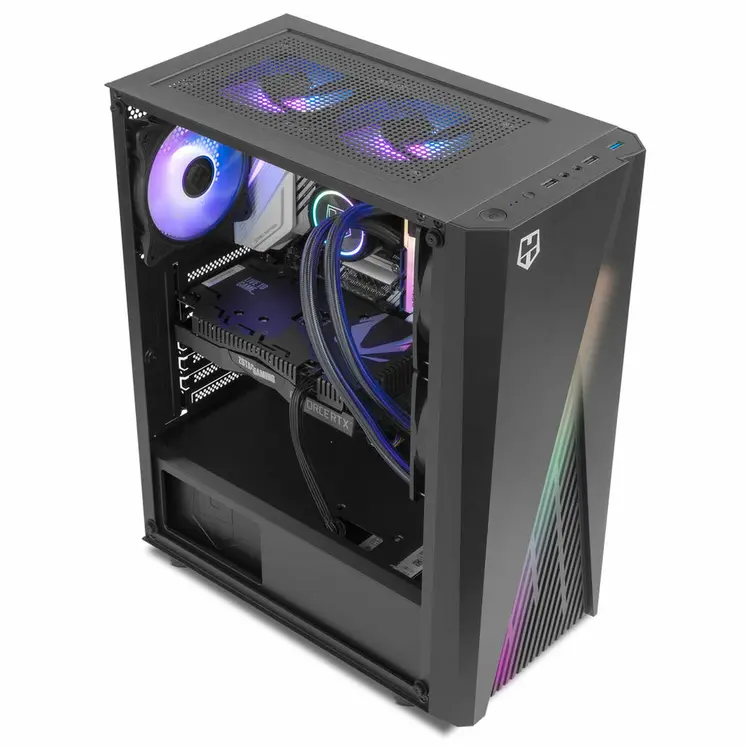 ATX Semi-tower Box Nox-Xtreme NXHUMMERFROST Black ATX