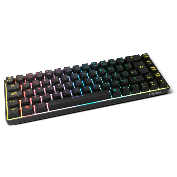 Keyboard Krom NXKROMKALISTASP Spanish Qwerty Black